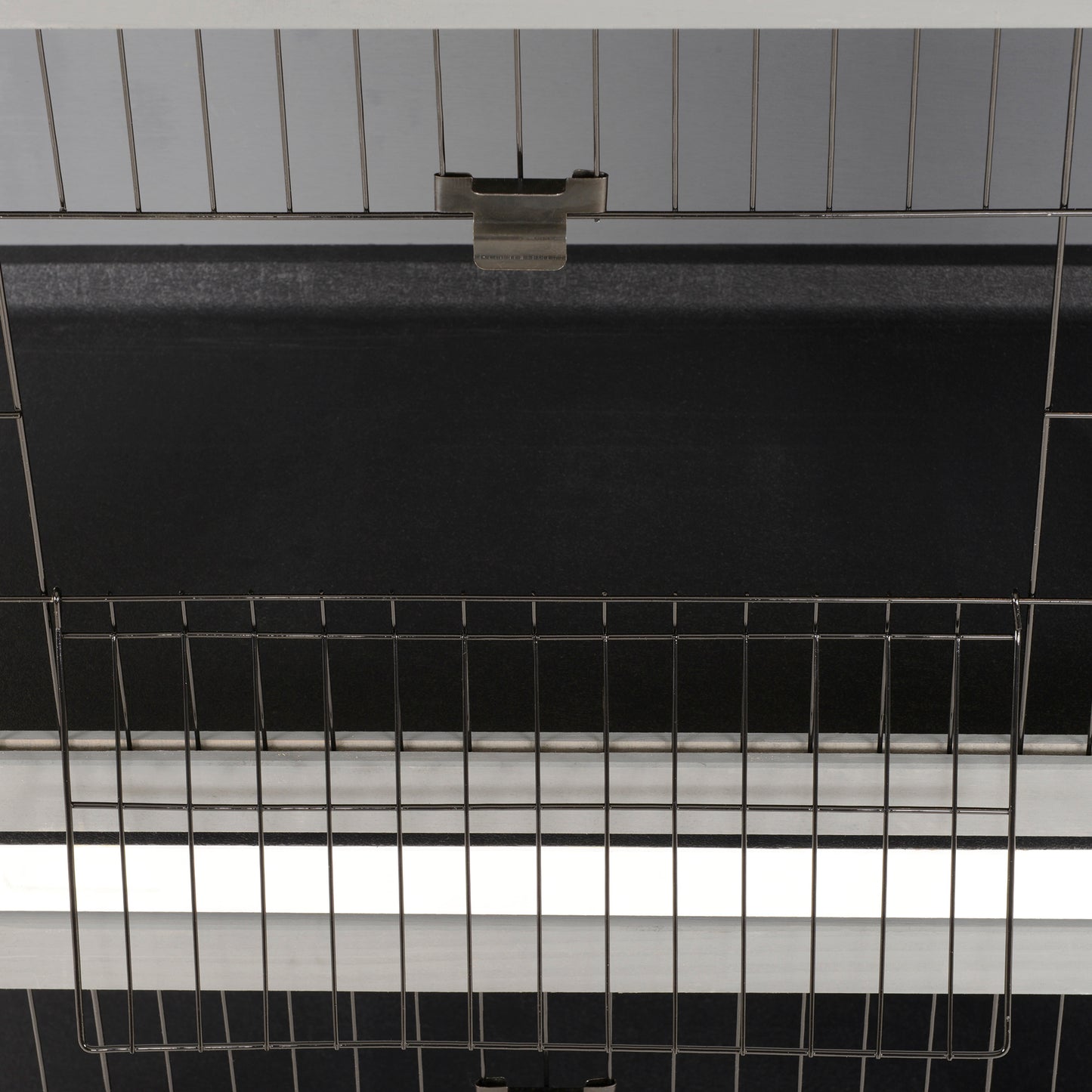 2 Tier Wooden Rabbit Hutch Bunny Pet House Wooden Coop Run, Grey