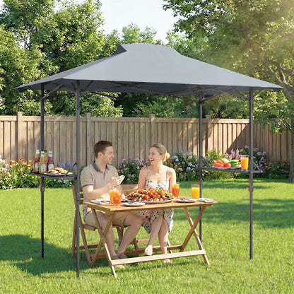 5' x 8.5' Pop-Up Grill Gazebo with Shelves and Carry Bag