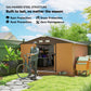 11' x 13'Garden Storage Shed w/ Foundation Kit Metal Tool Storage House w/ Double Doors Yellow