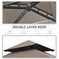 8' x 5' Grill Gazebo Double Tiered Tent Pavilion Grill Canopy Garden Sun Shade with 2-Tires Shelf