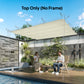 8' x 9.4' Retractable Pergola Canopy Replacement, Fit 7' x 10' Frame, UV30+ Pergola Cover Top Only, Cream