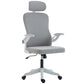 Ergonomic Office Chair, Swivel Desk Chair with Adjustable Lumbar Support, Headrest and Height, Flip-up Armrests, Grey