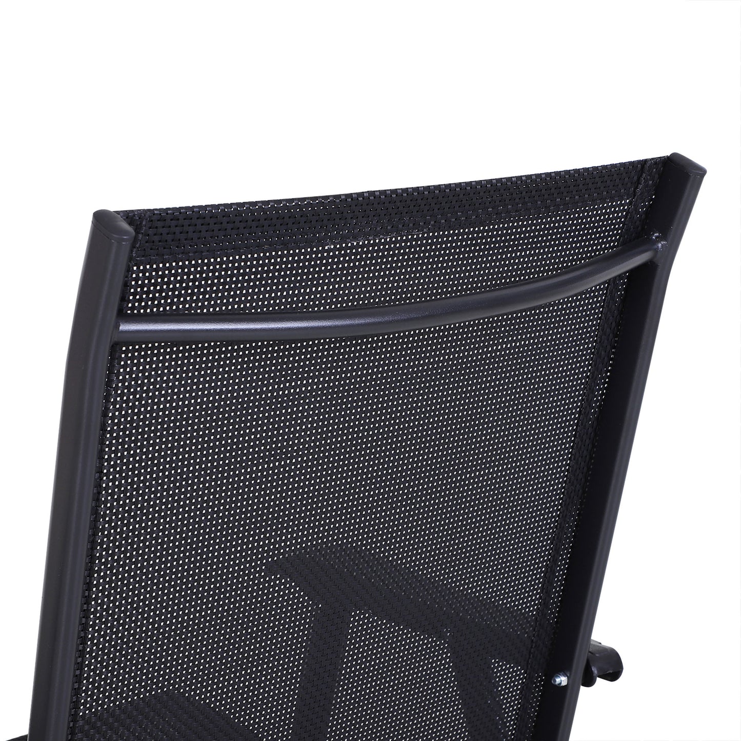 Outdoor Dining Chairs Set of 2, Folding Patio Dining Set with Texteline and Steel Frame for Park Convenient Seat