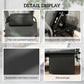 Folding Lounge Chair with 4-level Reclining Back & Cushion, Dark Grey