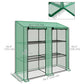 Portable Mini Greenhouse Green House with 3 Tier Shelves, Reinforced PE Cover, Roll-up Doors, 56.3" x 18.1" x 59.4"