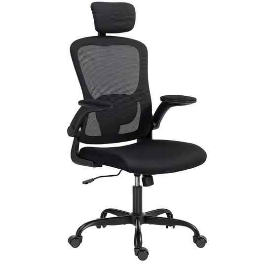 Ergonomic Mesh Office Chair with Lumbar Support - Black