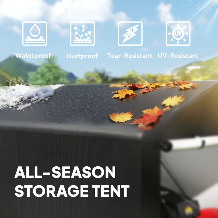 4' x 6' Portable Storage Shed Tent with Roll-Up Door