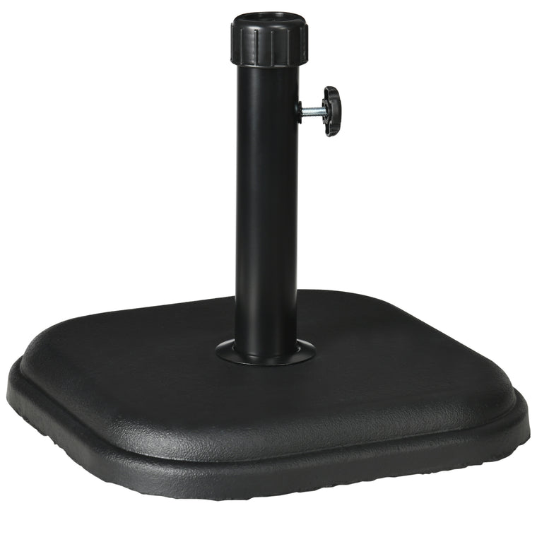 24 lb Black Concrete Umbrella Base, Heavy Duty
