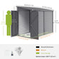 4.6' x 9' Steel Outdoor Storage Shed, Lean to Shed, Metal Tool House with Foundation Kit, Lockable Doors, Gloves and 2 Air Vents for Backyard, Patio, Lawn, Grey