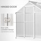 4' x 6.2' x 6.4' Walk-in Garden Greenhouse, Polycarbonate Panels Plants Flower Growth Shed, Cold Aluminum Frame Outdoor Portable Warm House