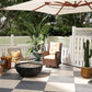 PE Rattan 360° Swivel Patio Chair with Cushion, Dark Grey