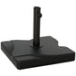 44lbs Square Cement Patio Umbrella Base Stand, Outdoor Garden Parasol Base Umbrella Weight Stand Holder Fits Φ1.3", Φ1.5" and Φ2.0" Pole - Black