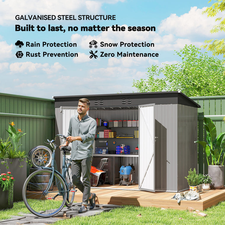 9' x 4' Storage Shed with Lockable Doors and Air Vents