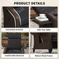 Outdoor Recliner Chair with Adjustable Backrest, Cushion, Side Tray, Black