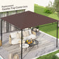 10' x 10' Square Gazebo Canopy Replacement UV Protected Top Cover Sun Shade Coffee