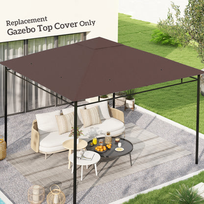 10' x 10' Coffee Square Gazebo Replacement Canopy Cover