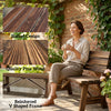 Carbonized Wood Garden Bench, 2-Person Loveseat