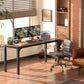71" Computer Desk, Desktop Desk with Metal Legs, Rustic Brown
