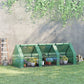 9' x 3' x 3' Portable Mini Greenhouse Tunnel Growing Tent Plants Flower Warm House w/ Zippered Roll-up Doors, PE Cover, Green