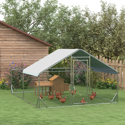 13.1' x 9.8' x 6.4' Chicken Coop with UV-Resistant Cover