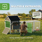 137" Wooden Chicken Coop with Chicken Run, Nesting Box, Dark Grey