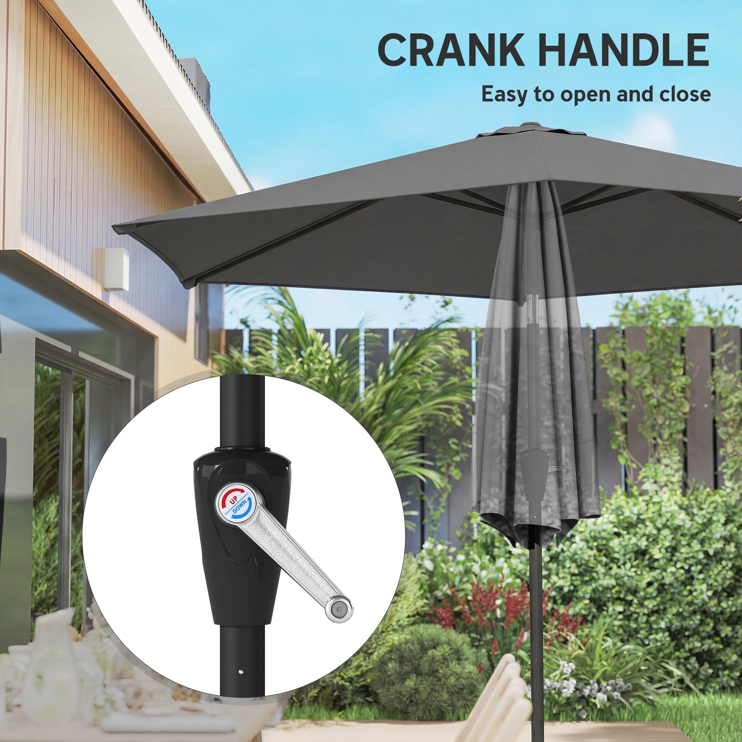 9' Outdoor Table Patio Umbrella with Tilt & UV Protection