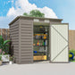 6 x 4FT Galvanized Garden Storage Shed, Metal Outdoor Shed with Double Doors and 2 Vents, Light Grey