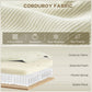 Corduroy L-Shape Corner Sectional Sofa - Cream White