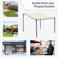Portable Gazebo 10x10 Steel Patio Outdoor Sun Shelter for Porch, Patio & Yard, Weather-resistan, Cream White