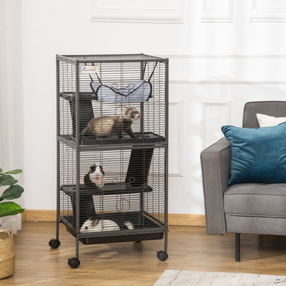 4-Tier Rolling Small Animal Cage for Guinea Pigs