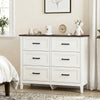 Wide Dresser for Bedroom with 6 Drawers Storage Chest of Drawers for Living Room, Closet, Laundry, Entryway