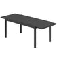 Expandable Patio Dining Table for 8-10 People, 60.6"/84.3" Aluminum Outdoor Dining Table with Adjustable Foot Pads