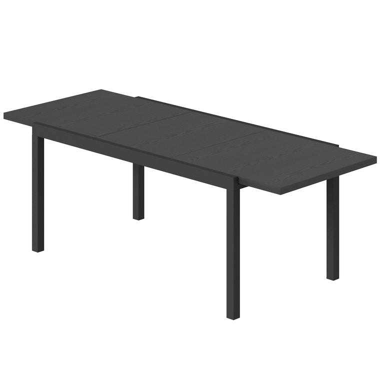 60.6"/84.3" Expandable Aluminum Dining Table for 8-10