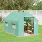 6.6' x 10' x 6.6' Walk-in Tunnel Greenhouse UV-resistant Wind Resistant Green House with Door and Mesh Windows, Green