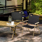 Set of 2 Camping Chair, Lightweight Folding Chair, Portable Armchairs, Excellent for Festivals, Fishing, Beach and Hiking, Beige
