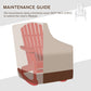 Wooden Adirondack Rocking Muskoka Chair with Slatted Wooden Design, Fanned Back and Classic Rustic Style, Red