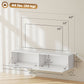 Floating TV Stand with Storage Cupboards for 45, 55, 65in TVs, Wall Mounted TV Console Entertainment Unit, White