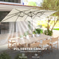 White Double-Sided Umbrella with Adjustable Height & 12 Ribs