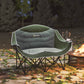 Portable Camp Chair, Double Camping Chair with Cup Holders and Carry Bag, Support 551 lbs, Dark Green