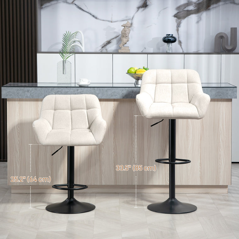 Swivel Adjustable Bar Stools Set of 2