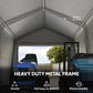 Garden Storage Tent, Patio Storage Shelter w/ Metal Frame and Double Zipper Doors, Green