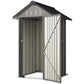 Outdoor Storage Shed with Lockable Door, Metal Garden Shed with 4 Vents for Backyard Patio