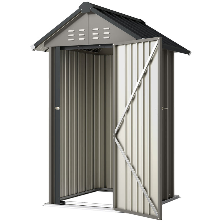 Metal Garden Shed with Lockable Door & 4 Vents