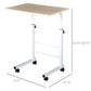 Mobile Standing Desk with Adjustable Height, 23.5 inch Stand Up Desk with Wheels, Natural Wood