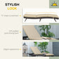 Wicker Patio Lounger, Outdoor Recliners Lounge Chair w/ 5-Level Adjustable Backrest, Cushion for Outdoor, Khaki