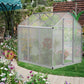 6' x 6' x 6.4' Walk-in Garden Greenhouse Polycarbonate Panels Plants Flower Growth Shed Cold Frame Outdoor Portable Warm House