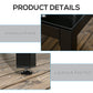 Rectangular Outdoor Dining Table for 8 People with Tempered Glass Top and Aluminum Frame, Black 70.9" x 31.5" x 28.3"