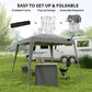8' x 8' Pop Up Canopy, Outdoor Foldable Tent, Portable Canopy Tent with Carrying Bag for Camping, Party, Picnic, Grey