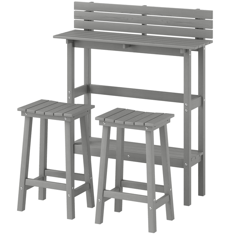 3-Piece Bar Set with 43" Table and 2 Stools