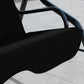 Outdoor Porch Swing with Adjustable Canopy, 3-Seater Patio Swing Chair with Cushion, Black
